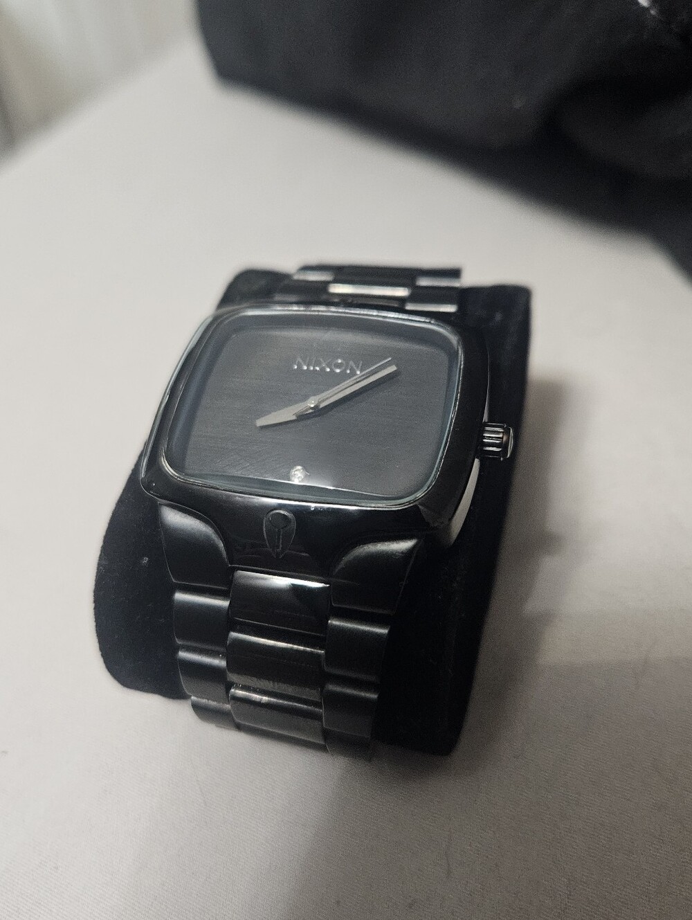 Nixon Men’s Black Stainless Steel Square Watch